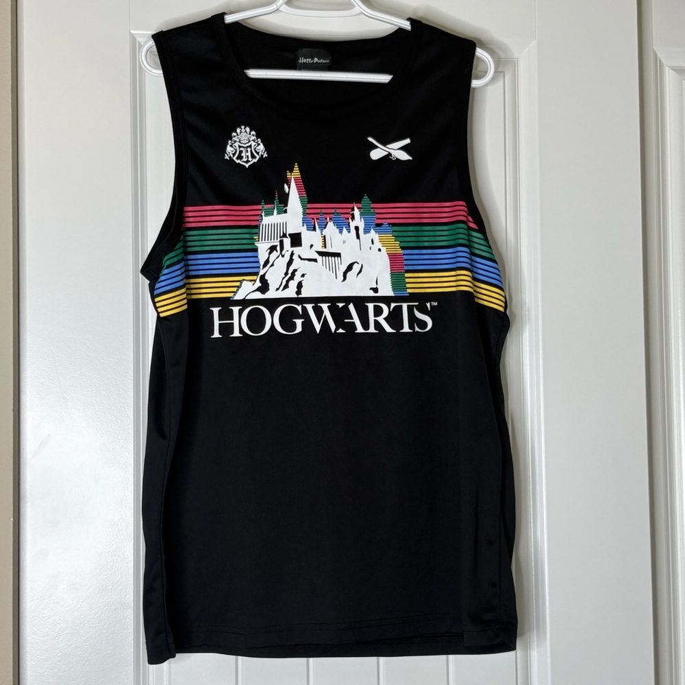 Harry Potter Quidditch Black Jersey Men’s Size Medium Tank Top Hogwarts House 7